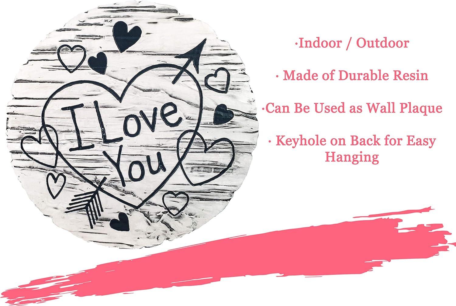 image:imageSpoontiques Garden Dcor I Love You Stepping Stone Decorative Stone for Garden