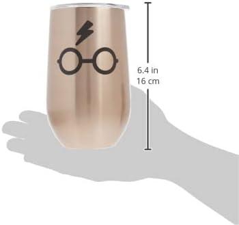 image:imageSpoontiques Harry Potter Stainless Steel Wine Tumbler 16 Oz Double Wall Insulated Drink Cup with Lid for Travel HogwartsHarry Potter Glasses