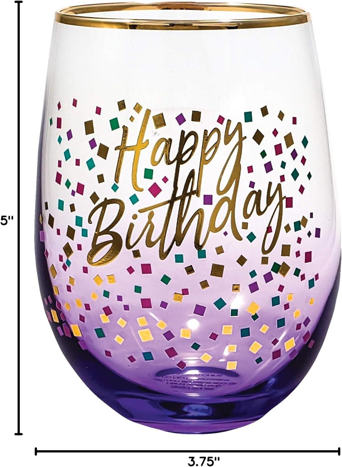 image:imageSpoontiques Harry Potter Stemless Wine Glass 20oz Lidless Drink Tumbler for Cold Beverages Hogwarts CrestPurple