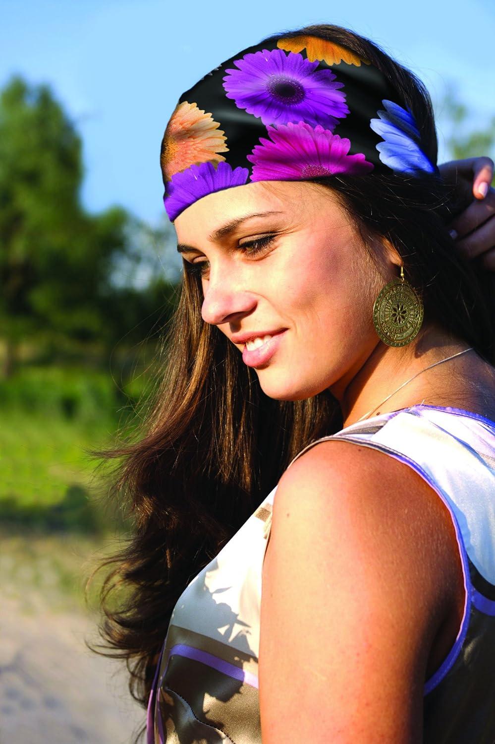image:imageSpoontiques Music Hair Wrap Multifunctional Bandanna Headband Hair Tie Gaiter and ScarfPurple