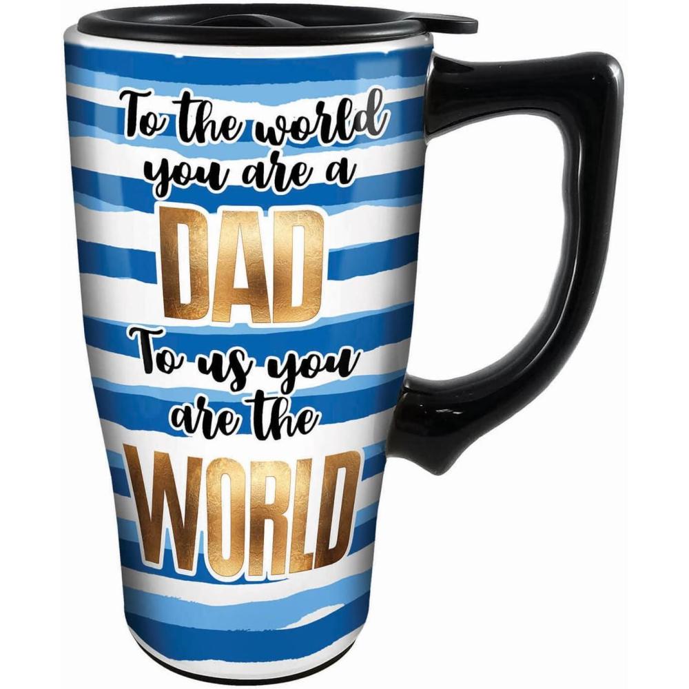 image:imageSpoontiques Ceramic Travel Mugs Best Mom Ever Cup Hot or Cold Beverages Gift for Coffee LoversBlueWhiteBlackGold