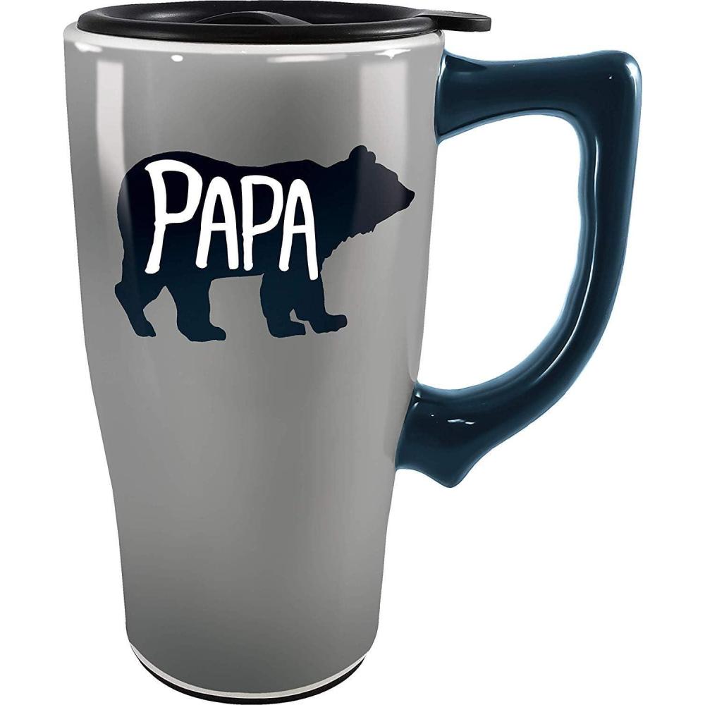 image:imageSpoontiques Ceramic Travel Mugs Best Mom Ever Cup Hot or Cold Beverages Gift for Coffee LoversGray