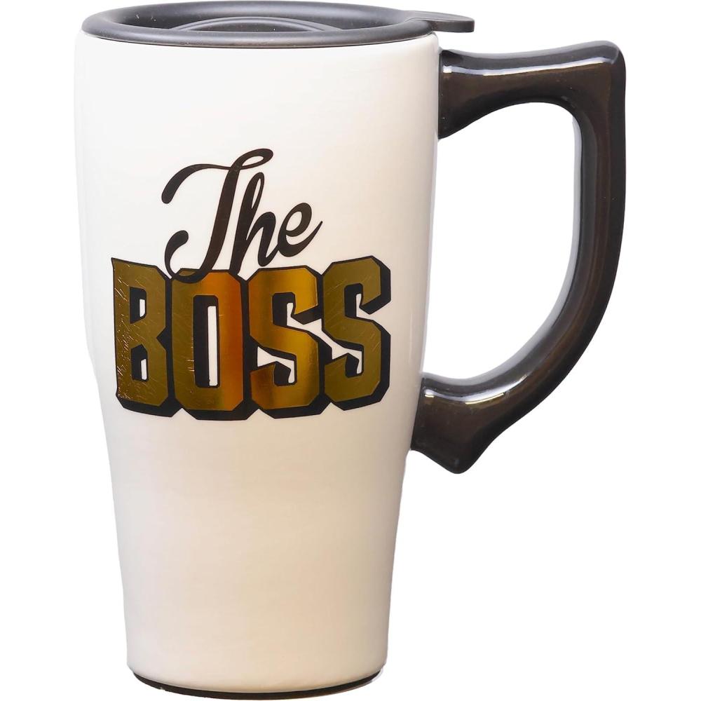 image:imageSpoontiques Ceramic Travel Mugs Best Mom Ever Cup Hot or Cold Beverages Gift for Coffee LoversWhite