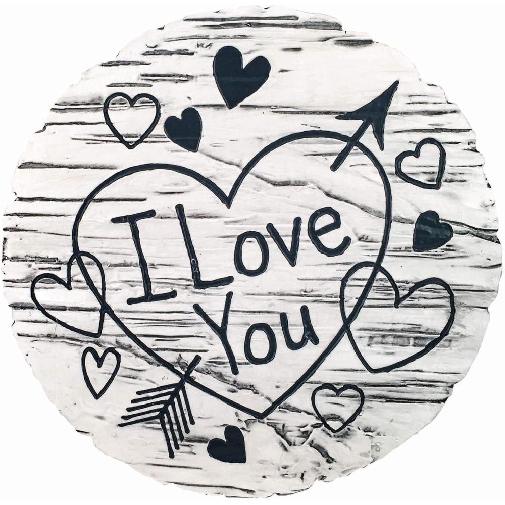 image:imageSpoontiques Garden Dcor I Love You Stepping Stone Decorative Stone for Garden