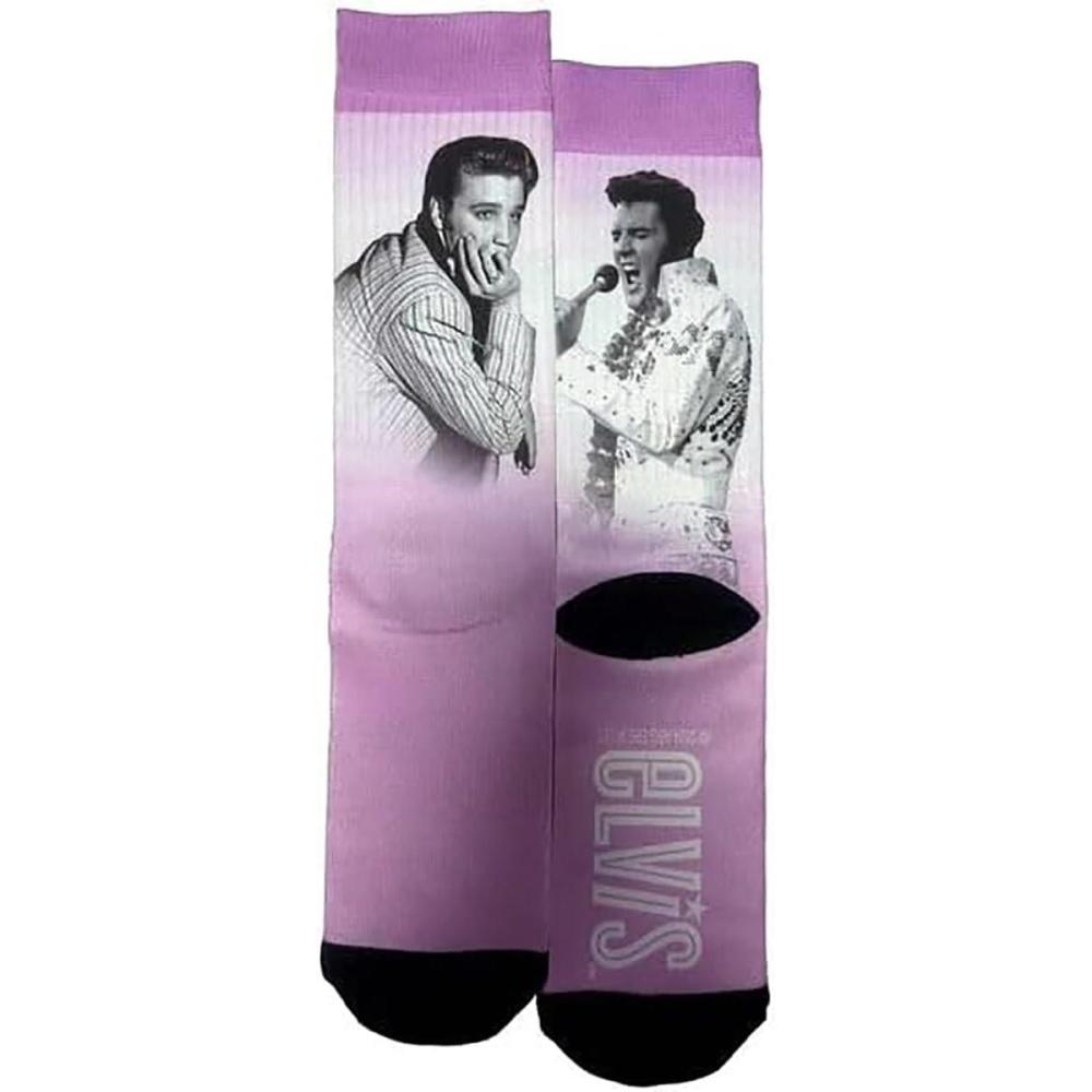 image:imageSpoontiques Elvis Novelty Crew Socks One Size Apparel Clothing Accessories