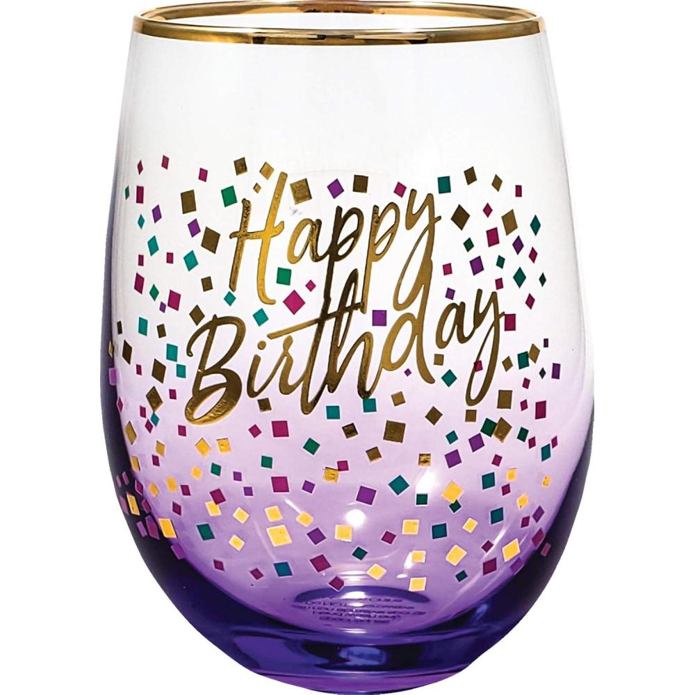 image:imageSpoontiques Harry Potter Stemless Wine Glass 20oz Lidless Drink Tumbler for Cold Beverages Hogwarts CrestPurple