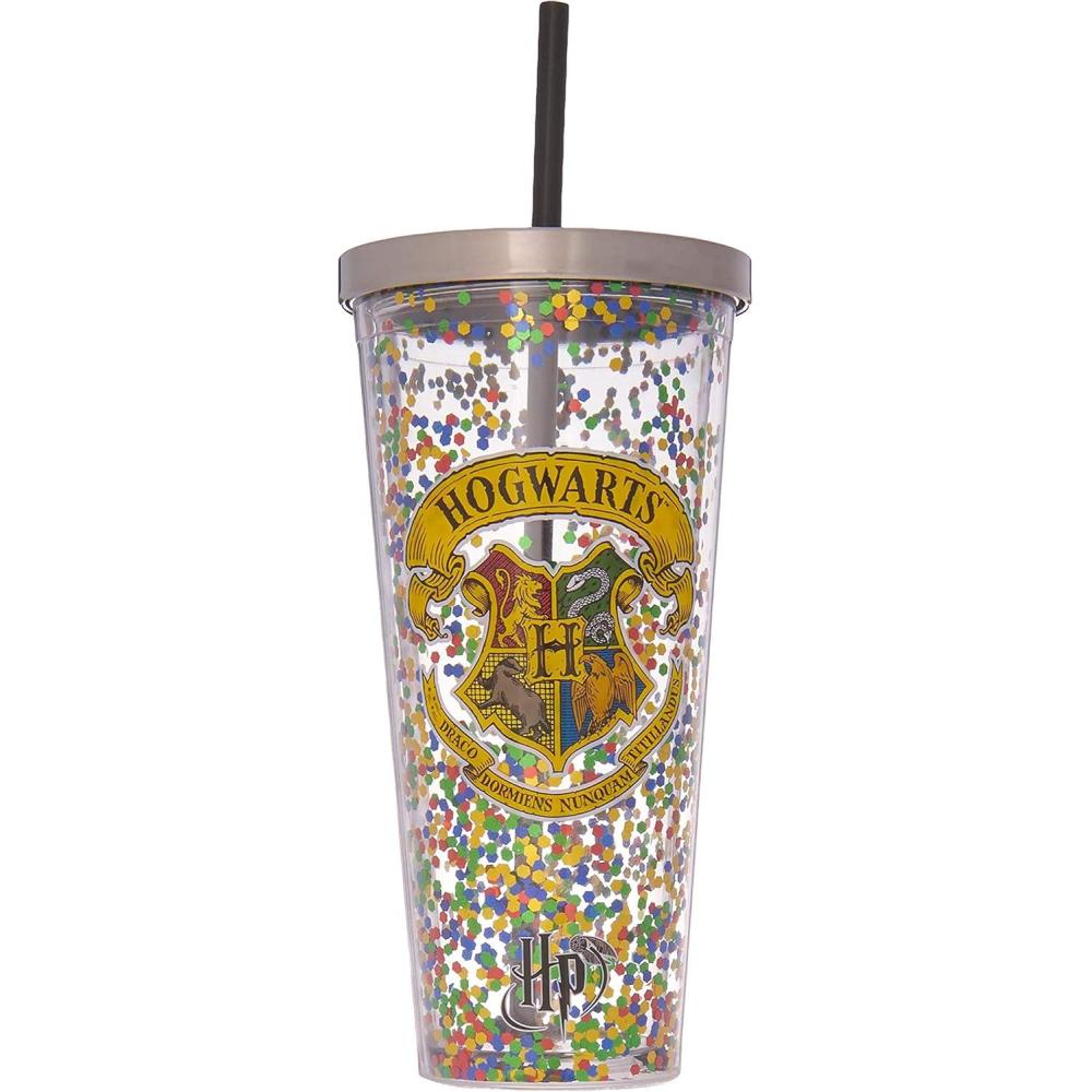 image:imageSpoontiques Hogwarts Glitter Cup wStraw