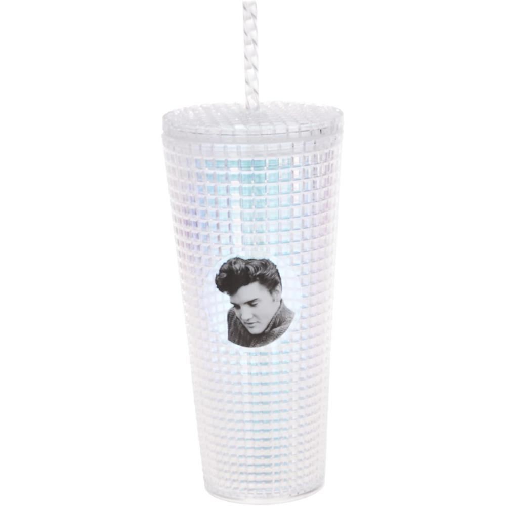 image:imageSpoontiques Holiday Diamond Tumbler 20oz  Textured Cup wStaw Double Wall Insulated BPA Free  A Christmas StoryElvis Presley