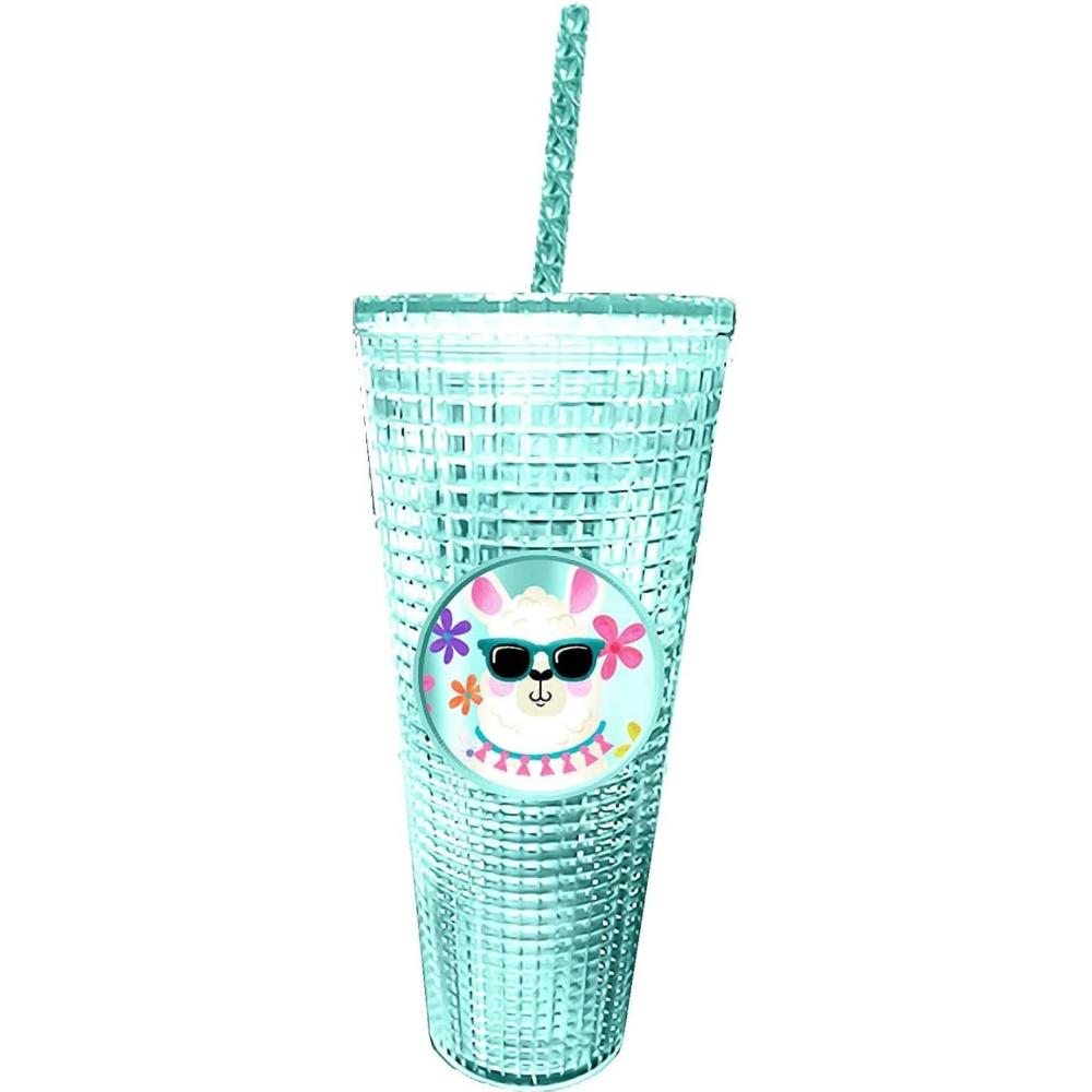image:imageSpoontiques Holiday Diamond Tumbler 20oz  Textured Cup wStaw Double Wall Insulated BPA Free  A Christmas StoryLlama