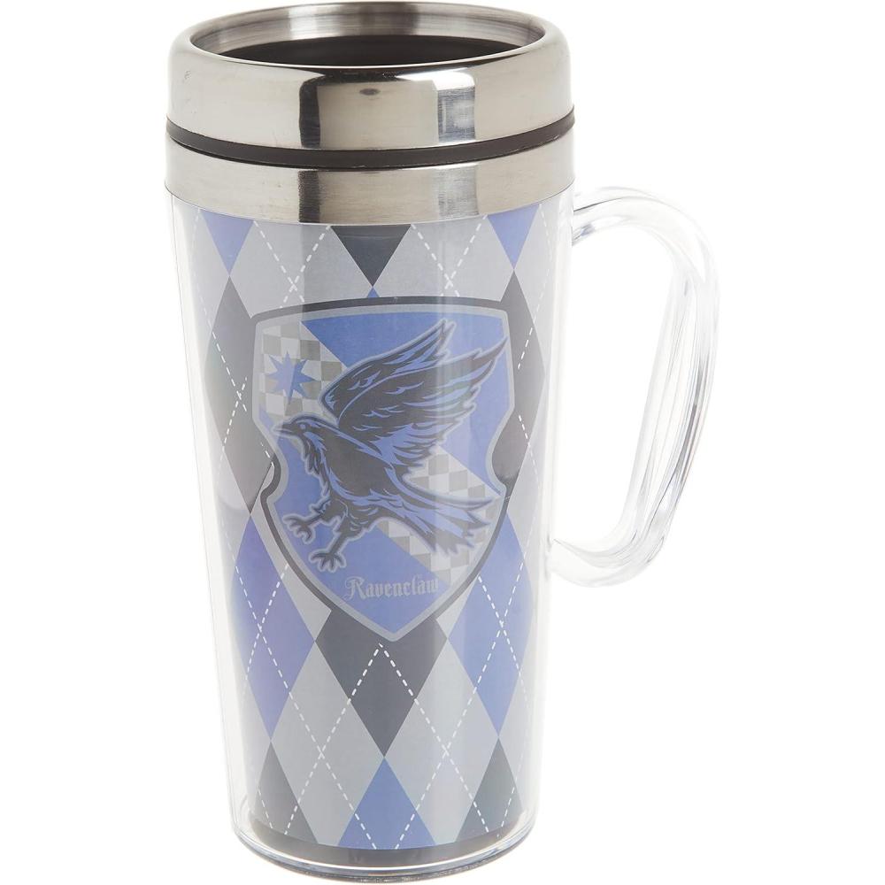 image:imageSpoontiques Insulated Travel Mug 14oz Double Wall Stainless amp Acrylic Drink Cup with Twist Top Lid amp Handle Scooby DooMulticolor