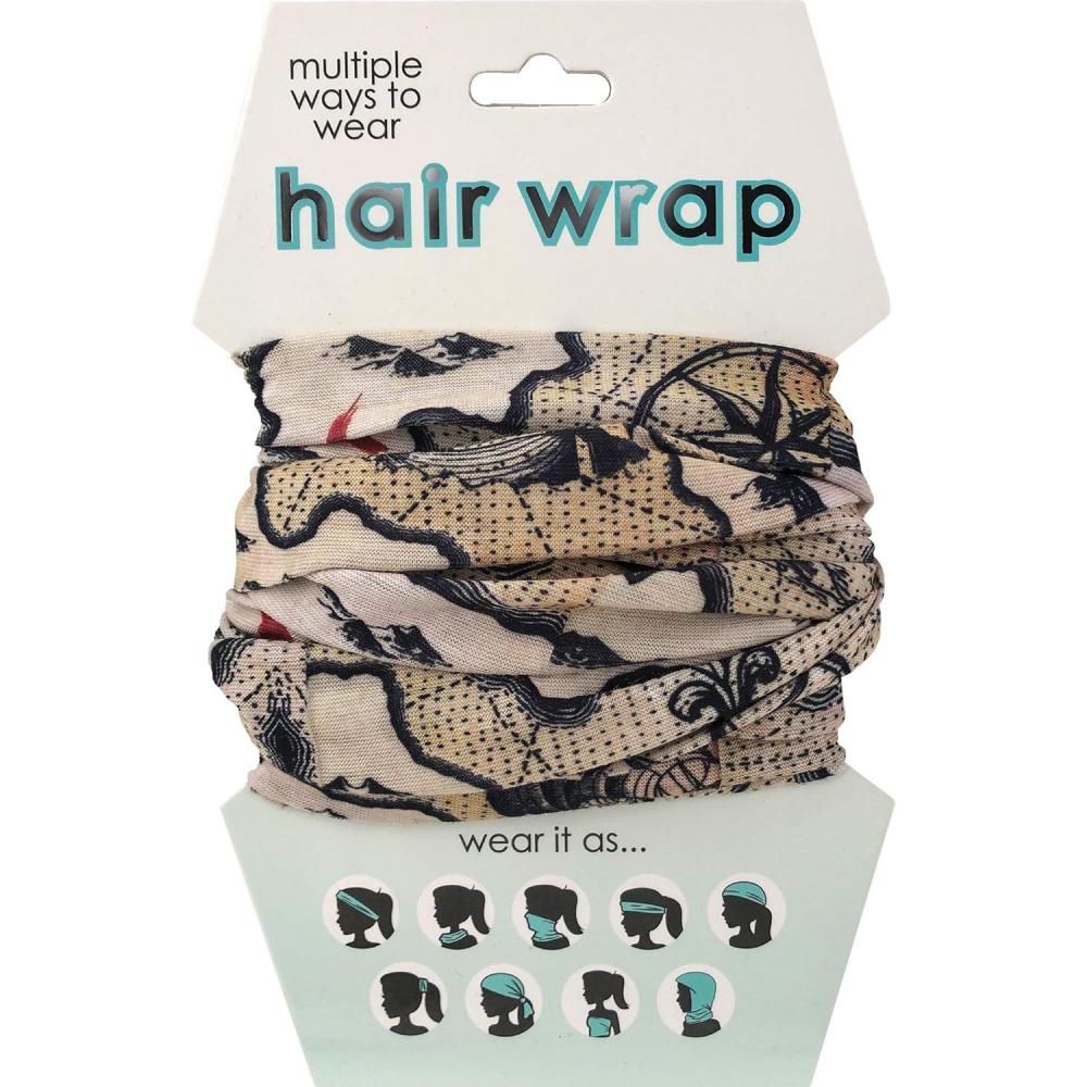 image:imageSpoontiques Music Hair Wrap Multifunctional Bandanna Headband Hair Tie Gaiter and ScarfPirate Map