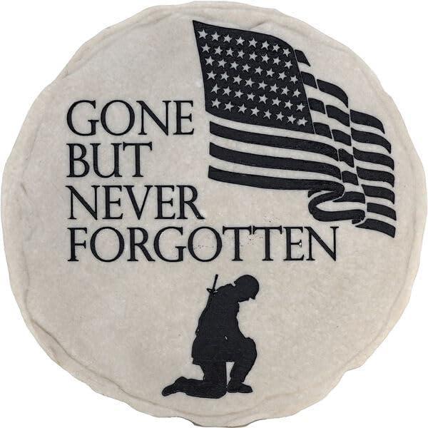 image:imageSpoontiques Never Forgotten Stepping Stone Lovely Memorial Decorative Garden Stone for Yard Patio Garden or Walkway Outdoor or Indoor Home Decor