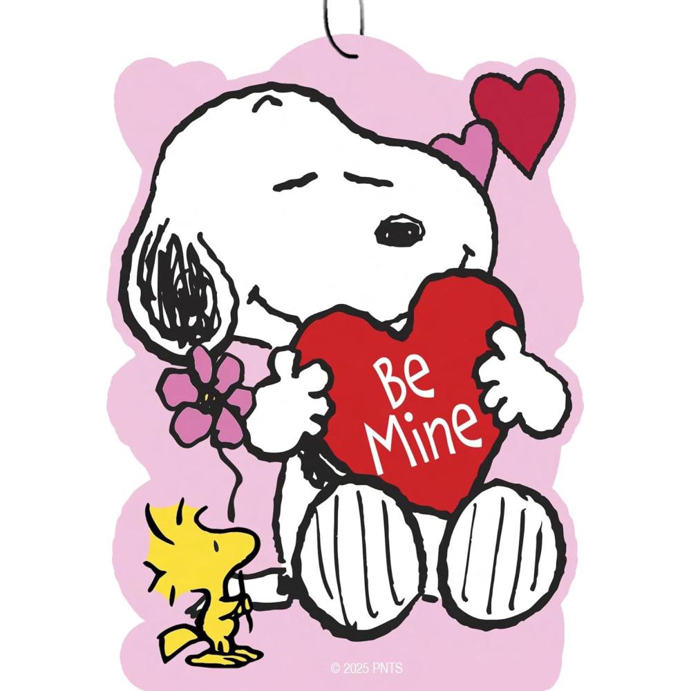 image:imageSpoontiques Peanuts Valentines Day Air Freshener 3pk  Themed Car Interior Accessories amp Essentials Hanging Air Freshener for Cars amp Trucks LongLasting Fragrance New Car Scent