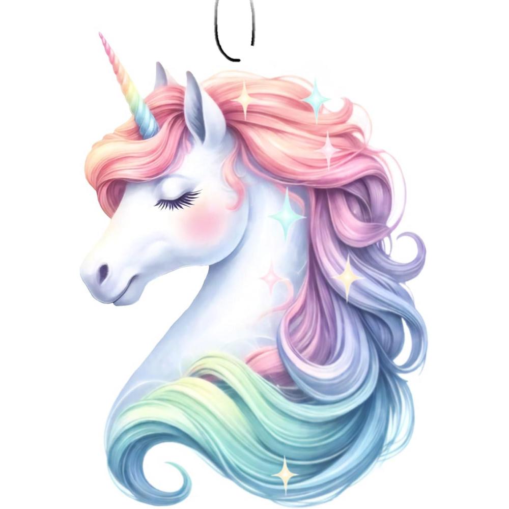 image:imageSpoontiques Unicorn Air Freshener 3pk Themed Car Interior Accessories amp Essentials Hanging Air Freshener for Cars amp Trucks LongLasting Fragrance New Car ScentUnicorn