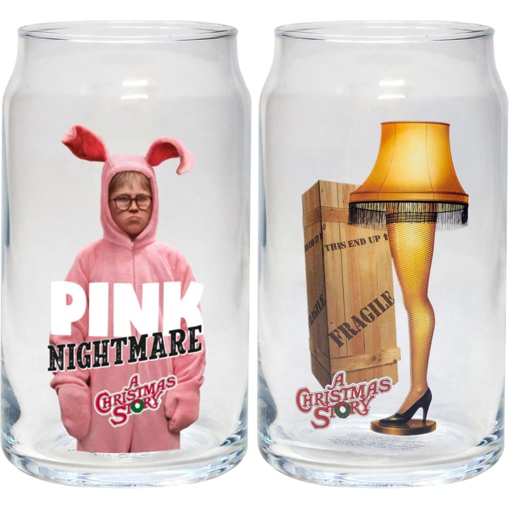image:imageSpoontiques Wonder Woman Glass Set 2 Unique Glasses Per Set in Colorful Decorative Gift Box 16oz 5 14 TallA Christmas Story