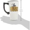 Spoontiques – Ceramic Travel Mugs – Best Mom Ever Cup – Hot or Cold Beverages – Gift for Coffee Lovers(White)
