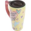 Spoontiques – Ceramic Travel Mugs – Grandma Cup – Hot or Cold Beverages – Gift for Coffee Lovers