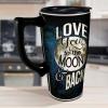 Spoontiques – Ceramic Travel Mugs – You Are My Sunshine Cup – Hot or Cold Beverages – Gift for Coffee Lovers(Love To The Moon and Back)
