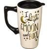 Spoontiques – Ceramic Travel Mugs – You Are My Sunshine Cup – Hot or Cold Beverages – Gift for Coffee Lovers(Moon and Back)