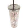 Spoontiques – Glitter Filled Acrylic Tumbler – Glitter Cup with Straw – 20 oz - Stainless Steel Locking Lid with Straw – Double Wall Insulated – BPA Free – Elvis Presley