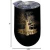 Spoontiques Harry Potter Stainless Steel Wine Tumbler, 16 Oz – Double Wall Insulated Drink Cup with Lid for Travel – Hogwarts(Always)