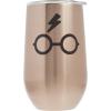 Spoontiques Harry Potter Stainless Steel Wine Tumbler, 16 Oz – Double Wall Insulated Drink Cup with Lid for Travel – Hogwarts(Harry Potter Glasses)