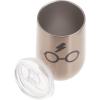 Spoontiques Harry Potter Stainless Steel Wine Tumbler, 16 Oz – Double Wall Insulated Drink Cup with Lid for Travel – Hogwarts(Harry Potter Glasses)