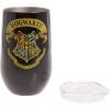 Spoontiques Harry Potter Stainless Steel Wine Tumbler, 16 Oz – Double Wall Insulated Drink Cup with Lid for Travel – Hogwarts(Hogwarts Crest)