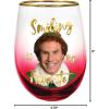 Spoontiques Harry Potter Stemless Wine Glass, 20oz – Lidless Drink Tumbler for Cold Beverages – Hogwarts Crest(Elf Smiling)