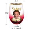 Spoontiques Harry Potter Stemless Wine Glass, 20oz – Lidless Drink Tumbler for Cold Beverages – Hogwarts Crest(Elf Smiling)