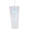 Spoontiques Holiday Diamond Tumbler, 20oz – Textured Cup w/Staw, Double Wall Insulated, BPA Free – A Christmas Story(Elvis Presley)