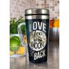 Spoontiques Insulated Travel Mug, 14oz – Double Wall Stainless & Acrylic Drink Cup with Twist Top Lid & Handle – Scooby Doo(Betty Boop Brains)