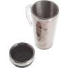 Spoontiques Insulated Travel Mug, 14oz – Double Wall Stainless & Acrylic Drink Cup with Twist Top Lid & Handle – Scooby Doo(Off-White)