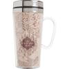 Spoontiques Insulated Travel Mug, 14oz – Double Wall Stainless & Acrylic Drink Cup with Twist Top Lid & Handle – Scooby Doo(Off-White)