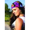 Spoontiques Music Hair Wrap – Multifunctional Bandanna, Headband, Hair Tie, Gaiter, and Scarf(Color Bursts)