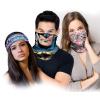 Spoontiques Music Hair Wrap – Multifunctional Bandanna, Headband, Hair Tie, Gaiter, and Scarf(Constellations)
