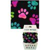 Spoontiques Music Hair Wrap – Multifunctional Bandanna, Headband, Hair Tie, Gaiter, and Scarf(Pawprint)