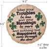 Spoontiques St Patrick’s Day May Your Troubles Stepping Stone – Decorative Garden Stone for Yard, Patio, Garden or Walkway – Outdoor or Indoor Home Decor