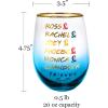 Spoontiques Stemless Wine Glass, 20oz – Lidless Drink Tumbler for Cold Beverages – Friends Names(20 Ounces)