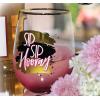 Spoontiques Stemless Wine Glass, 20oz – Lidless Drink Tumbler for Cold Beverages – Friends Names(20 Ounces (Pack of 4))