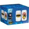 Spoontiques Wonder Woman Glass Set – 2 Unique Glasses Per Set in Colorful Decorative Gift Box – 16oz – 5 1/4″ Tall(Batman)