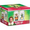 Spoontiques Wonder Woman Glass Set – 2 Unique Glasses Per Set in Colorful Decorative Gift Box – 16oz – 5 1/4″ Tall(Elf)