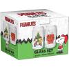 Spoontiques Wonder Woman Glass Set – 2 Unique Glasses Per Set in Colorful Decorative Gift Box – 16oz – 5 1/4″ Tall(Peanuts Christmas)