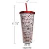 Spoontiques XOXO Always Foil Cup w/Straw