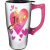 Spoontiques – Ceramic Travel Mugs – You Are My Sunshine Cup – Hot or Cold Beverages – Gift for Coffee Lovers(Love)