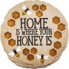 Spoontiques – Garden Décor – Home is Where Your Honey is Stepping Stone – Decorative Stone for Garden