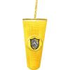 Spoontiques – Harry Potter Diamond Tumbler – Textured Cup with Straw – Double Wall Insulated and BPA Free – 20 oz – Hufflepuff