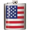 Spoontiques 15660 American Flag Flask, Silver