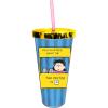 Spoontiques Acrylic Foil Cup with Straw, 20oz – Metallic Locking, Double Wall Insulated, BPA Free – Elvis(Peanuts Lucy)