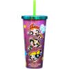 Spoontiques Acrylic Foil Cup with Straw, 20oz – Metallic Locking, Double Wall Insulated, BPA Free – Elvis(Powerpuff Girls)